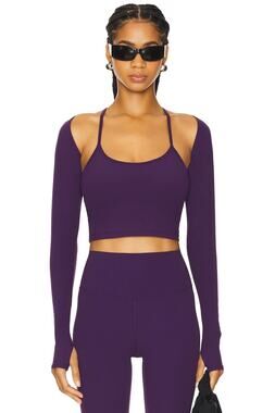 Splits 59 Shiri Airweight Cropped Shrug Top Long Sleeve Athleisure Running S